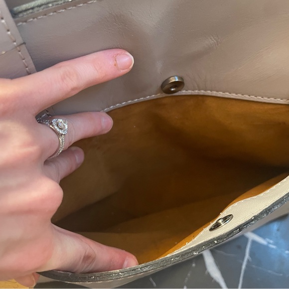 NWT Patricia Nash Leather Rosedale Tote in Stone, Genuine Leather, Quiet Luxury - Picture 8 of 12